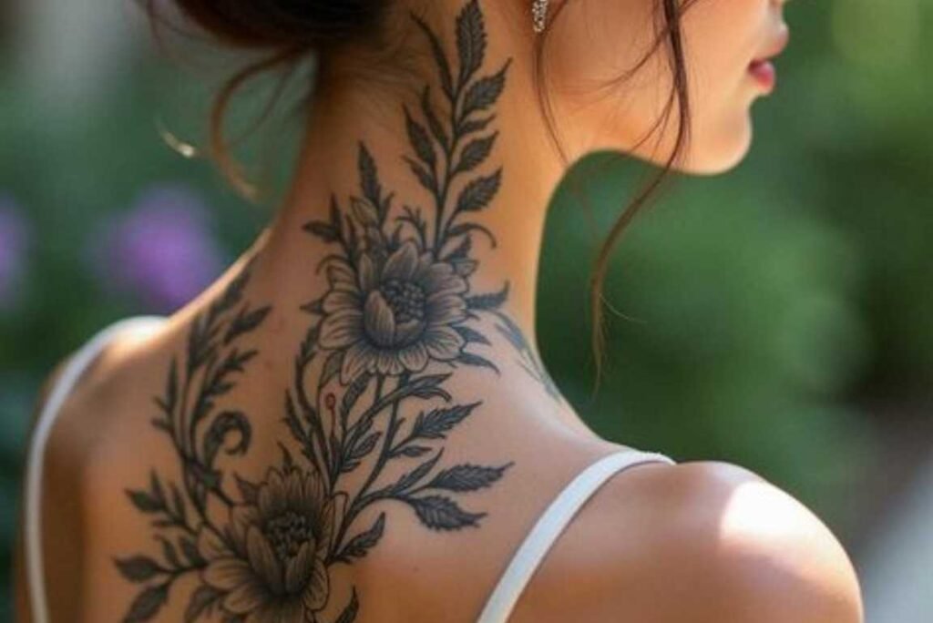 neck tattoo ideas for female